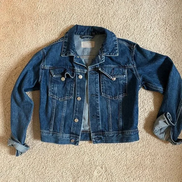 Everlane Jackets Coats Everlane Shrunken Denim Jacket Dark